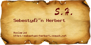 Sebestyén Herbert névjegykártya